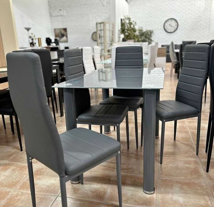 Mesa de vidro com 4 cadeiras Levamos a sua casa Envio gratis