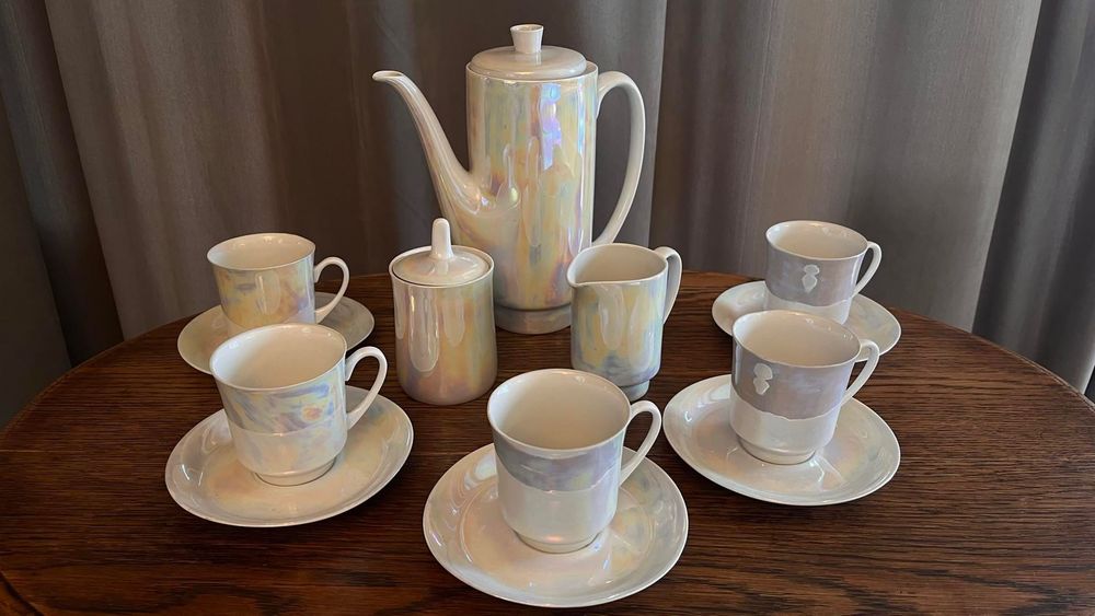 Serwis kawowy porcelana Ćmielów PRL Potacki