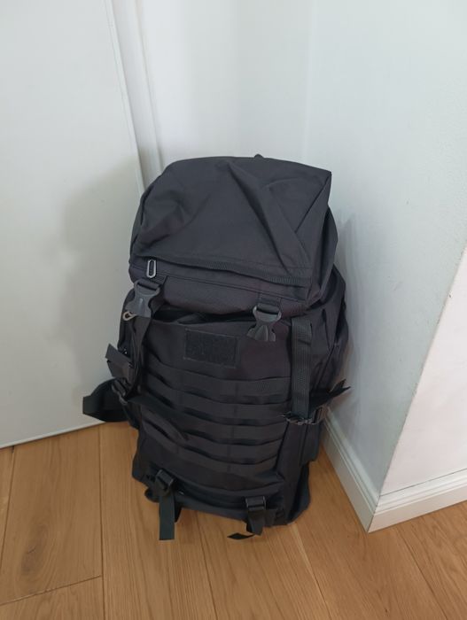 Plecak militarny 50L czarny, taktyczny, survival, trekking, harcerski