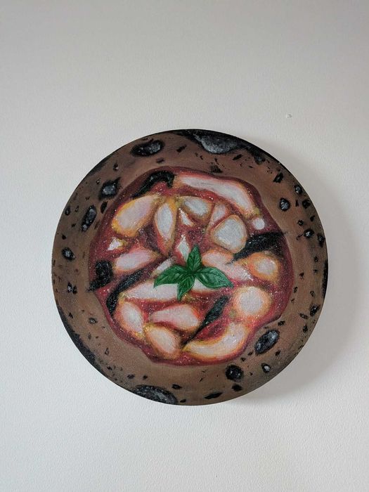 Obraz akrylowy PIZZA na okrągłym płótnie o średnicy 30cm