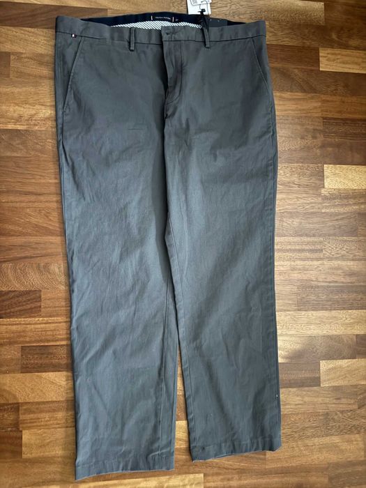 Tommy Hilfiger DENTON 1985 CHINO bawełna elastan W40/L30  szare