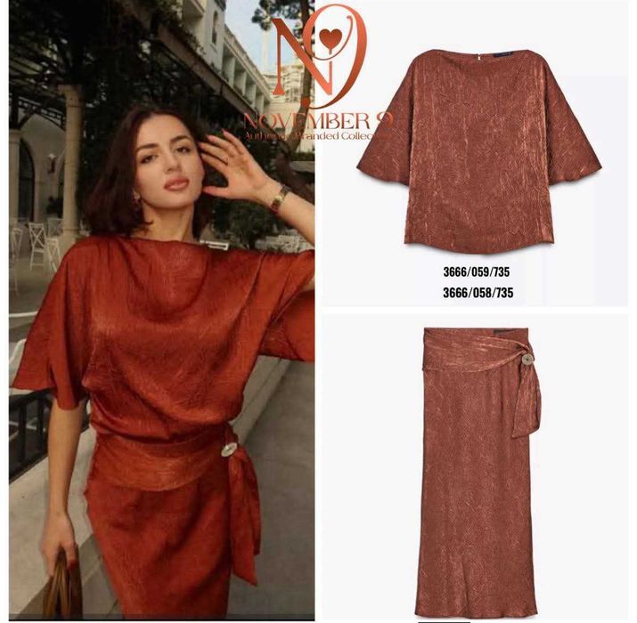 Zara satin top satynowy