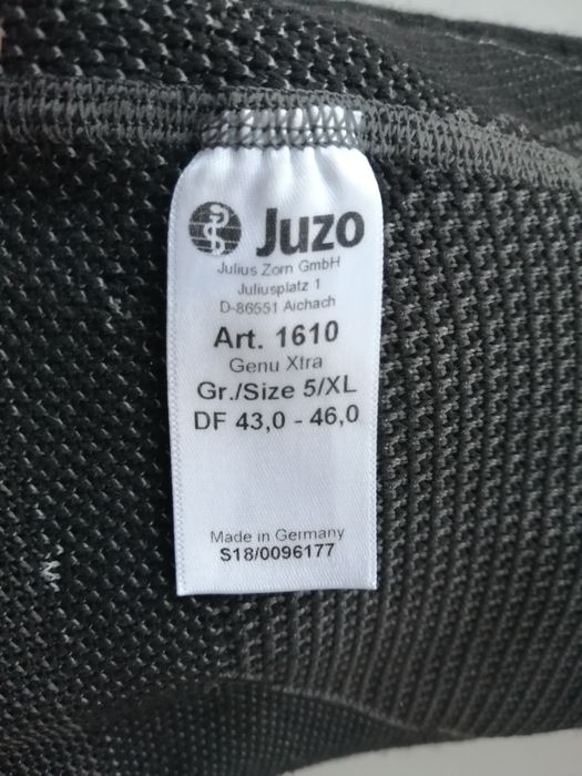 Наколінник Juzo Genu Xtra розмір XL, розмір 5, бандаж колінний німецький на колінний суглоб з кільцем артрит артроз  підтримуючий