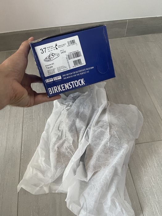 Damskie Klapki Sandały Birkenstock Arizona Soft Taupe roz 37 - Nowe !