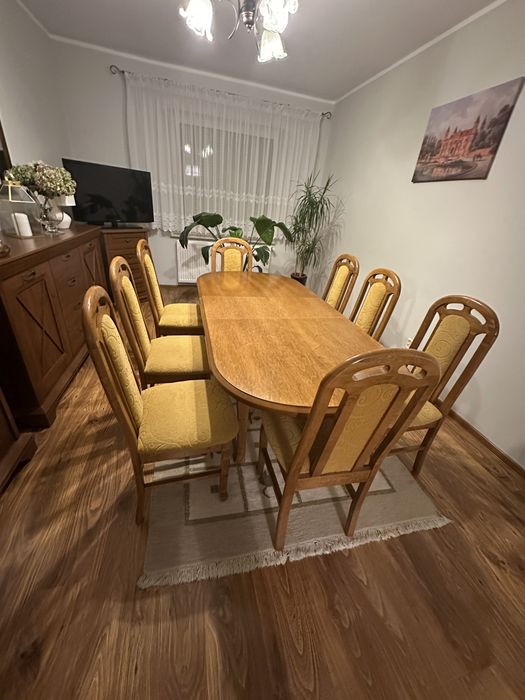 Stół stylowy + 8 krzeseł