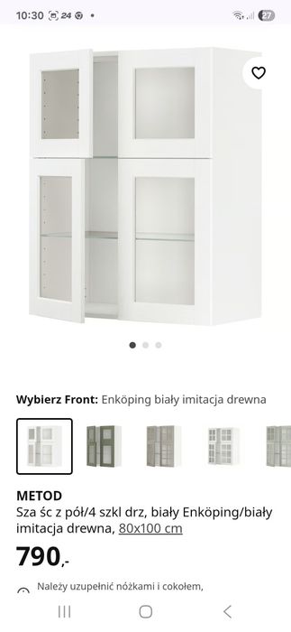 Szafki wiszące ikea metod enkoping 2 sztuki