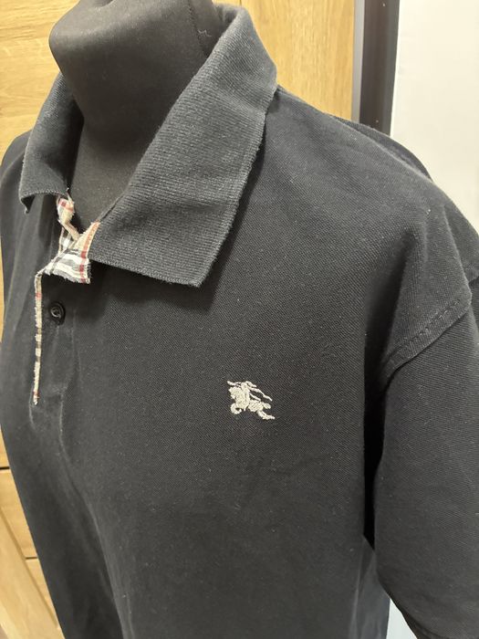 Czarna koszulka polo rozm xxl Burberry