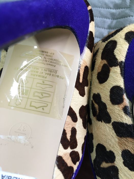 Atmosphere Primark Sandały 37 4 Panterka Granat skóra