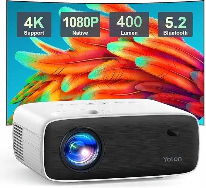 YOTON Y6 projektor 1080p/4K, 18 000 lm, WiFi/BT 5.2, HDMI x2 B+B