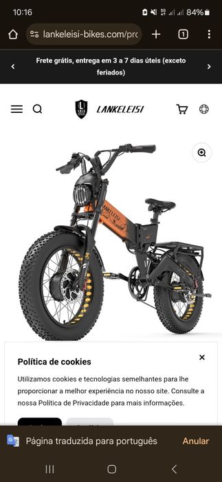 Bicicleta elétrica LANKELEISI X3000 MAX com motor duplo de 2000 W