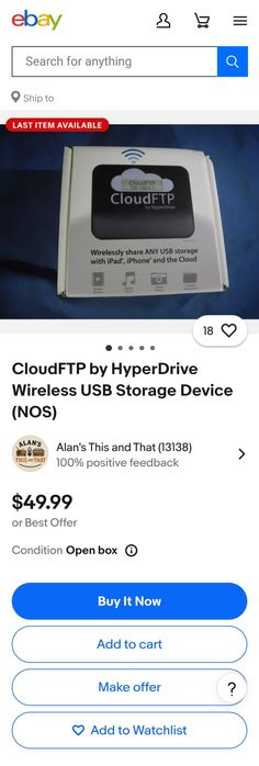 CloudFTP by HyperDrive. Wifi хмарний сервіс у вас в кишені.