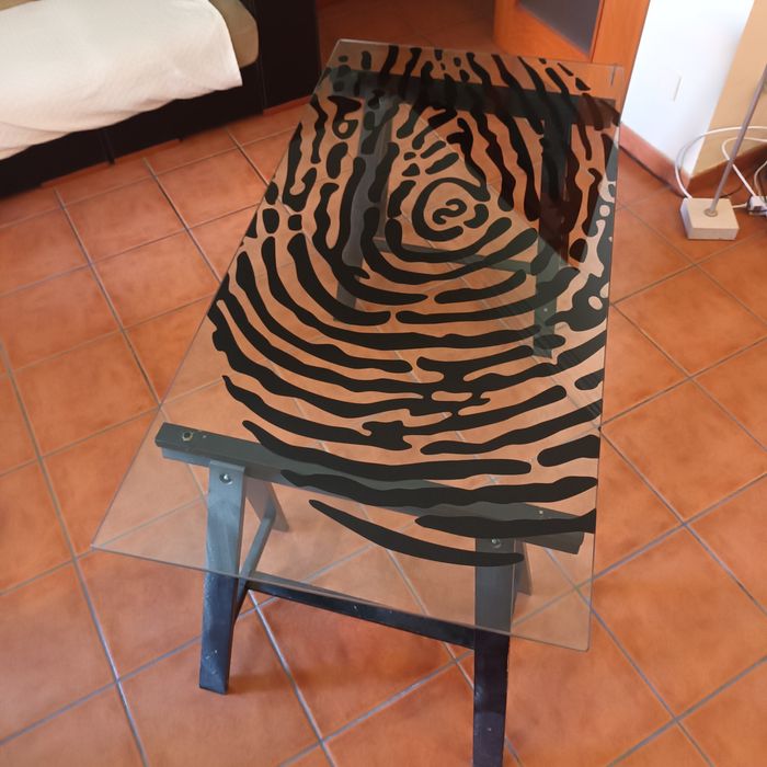 Tampo secretária ou mesa em vidro temperado