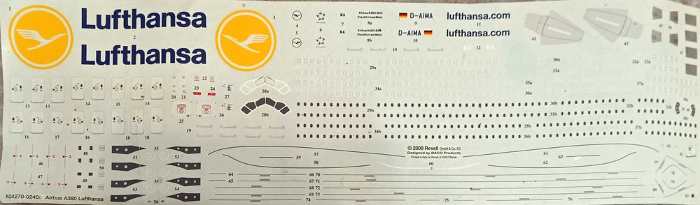 Revell 04270 Airbus A380 Lufthansa 1:144