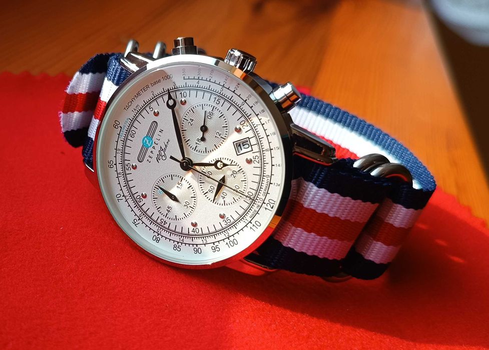 Made in USA - NOWY chronograf ZEPPELIN 100 Jahre, SW500 -10xx +