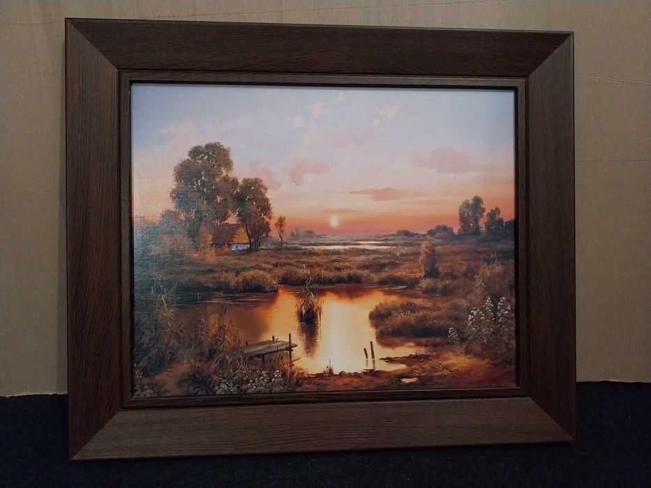 Obraz krajobraz wiejski, stawy