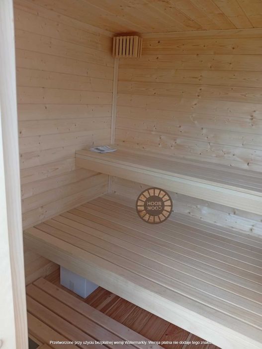 Sauna kwadro hoos wood