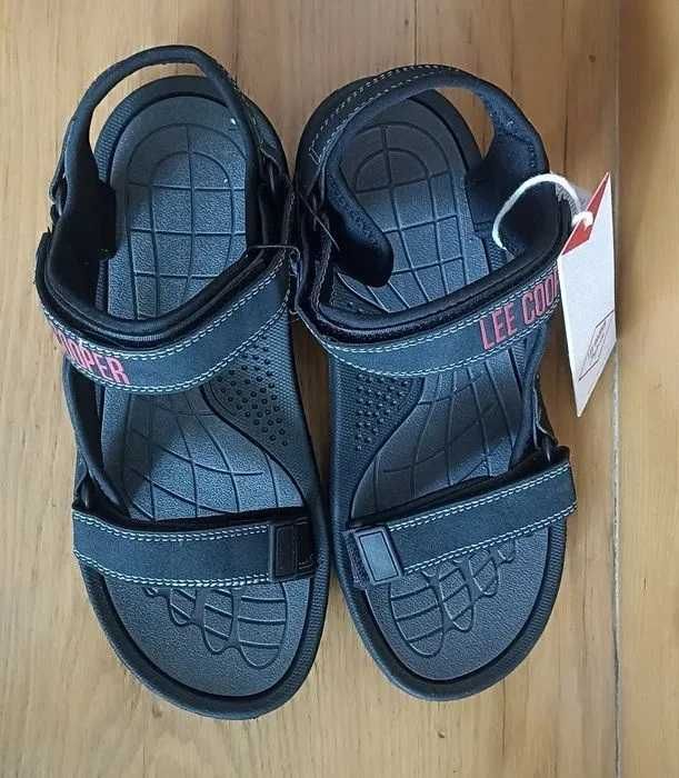 Sandały męskie sportowe Lee Cooper czarne na rzepy 45