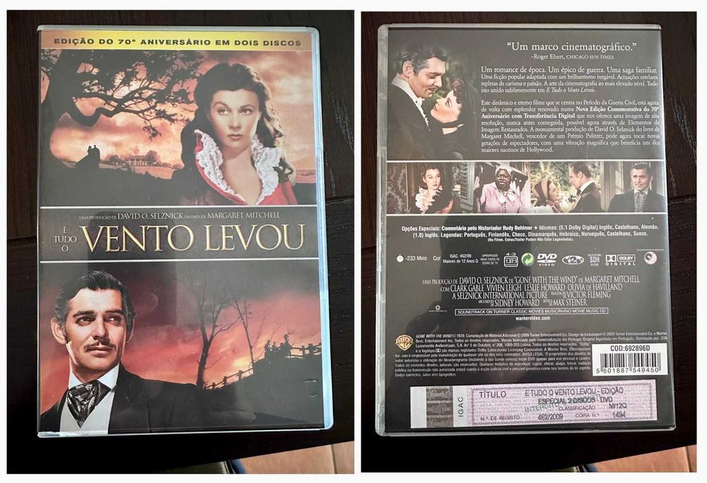 Venda direta de DVD's de filmes Clássicos