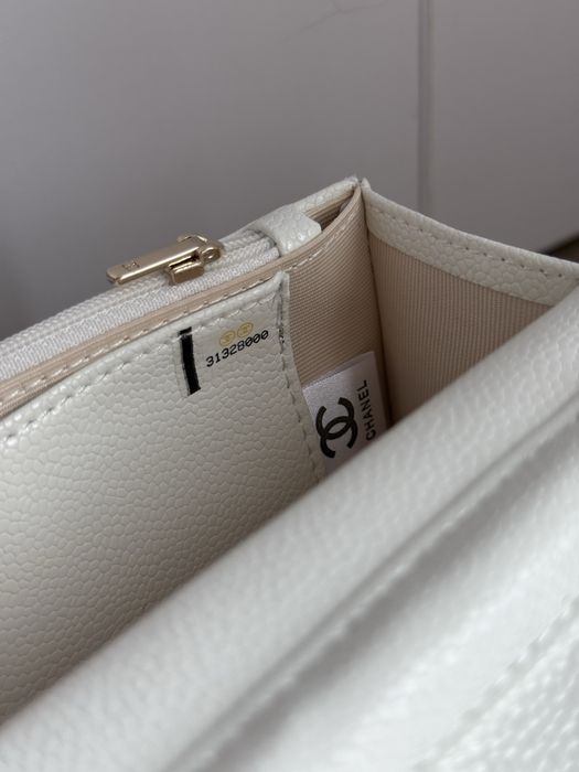 Сумка Chanel Classic Wallet on Chain White/Gold