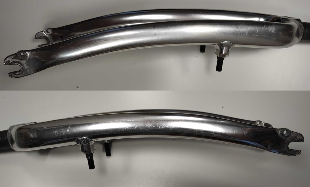 Ultra lekki widelec aluminiowy 26" 1 1/8 ahead 17,4 cm retro MTB 657g