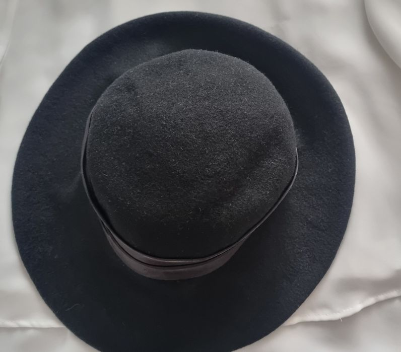 Kapelusz wełniany czarny