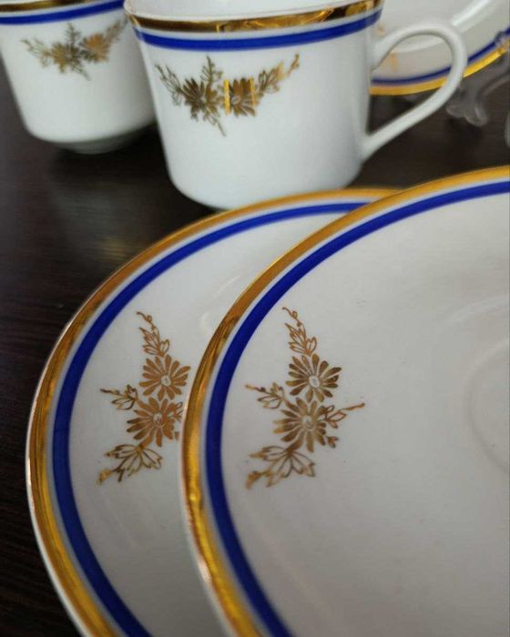 Чайная пара Чехословакия 60г фарфор посуда винтаж сервиз клеймо