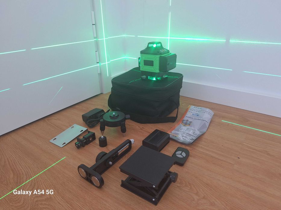 Nível laser 16 linhas 2 baterias 360 Autonivelante **NOVO** pladur mosaico ladrilho parede teto obra construção