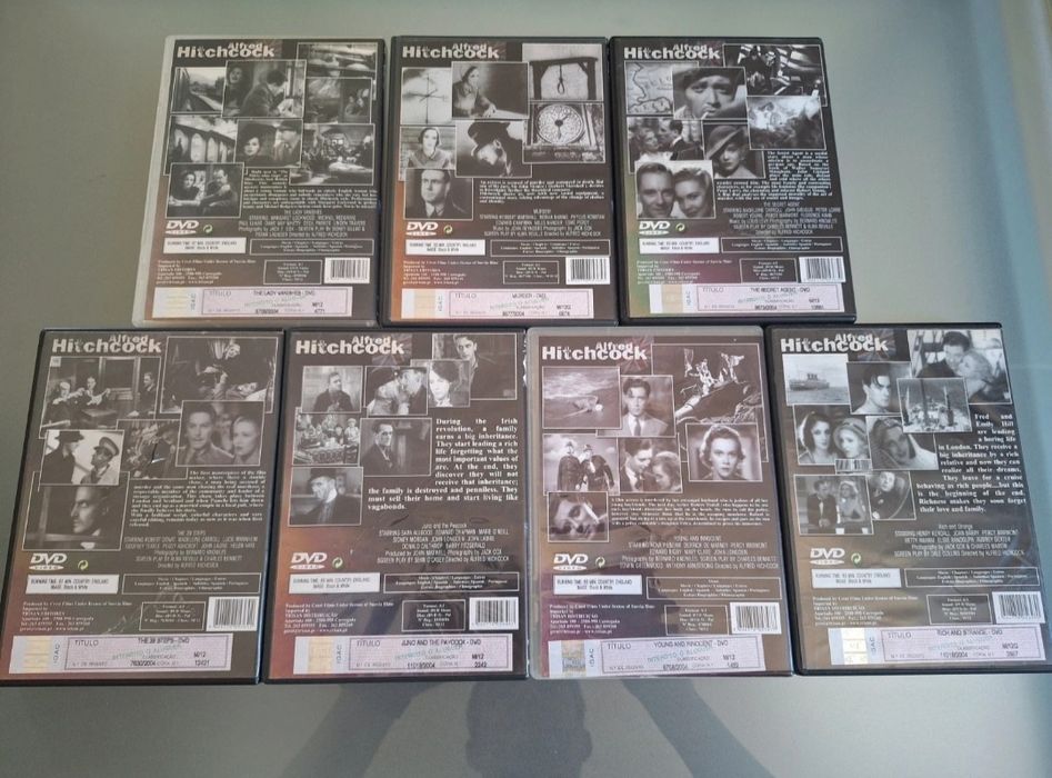 Pack 7 Filmes DVD Alfred Hitchcock