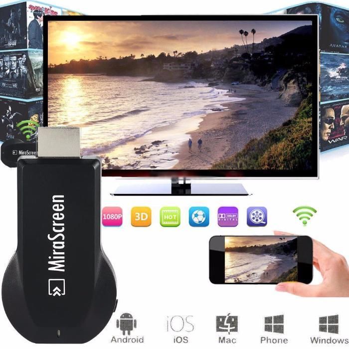 MiraScreen / Anycast / ChromeCast (youtube, facebook, netflix, mobdro)