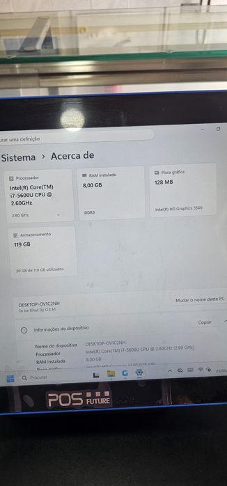 Sistema faturacao POS processador i7