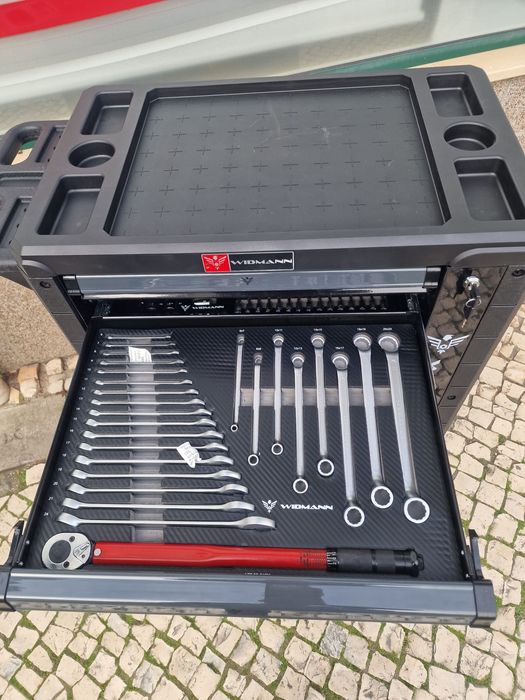 Carrinho de ferramentas7 gavetas 6 chaise + porta de lado