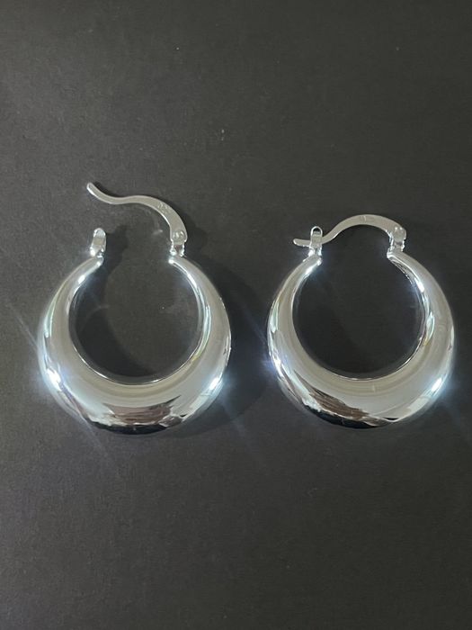 Сережки срібні 925s 2,8см срібло кільця серьги серебро серебряные кольца