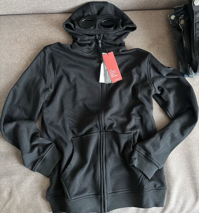 C.P. Company Goggle Zip Hoodie Black