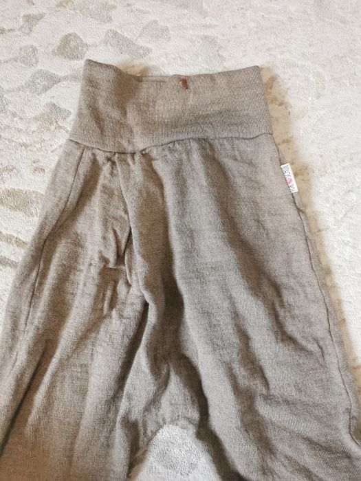 Spodnie baggy merino wool 4 lata, cappuccino