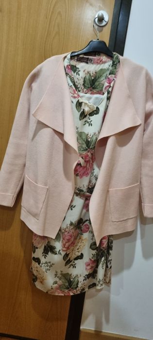 Conjunto  vestido e casaco excelente estado