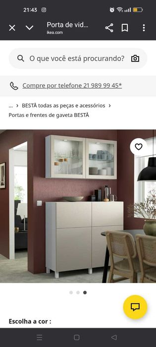 Portas IKEA, SINDIK, branco, para móvel BESTA - 4 unid