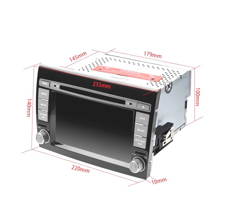 AUTO RADIO TIPO OEM PARA FIAT BRAVO 07-14 USB GPS TACTIL 7" HD