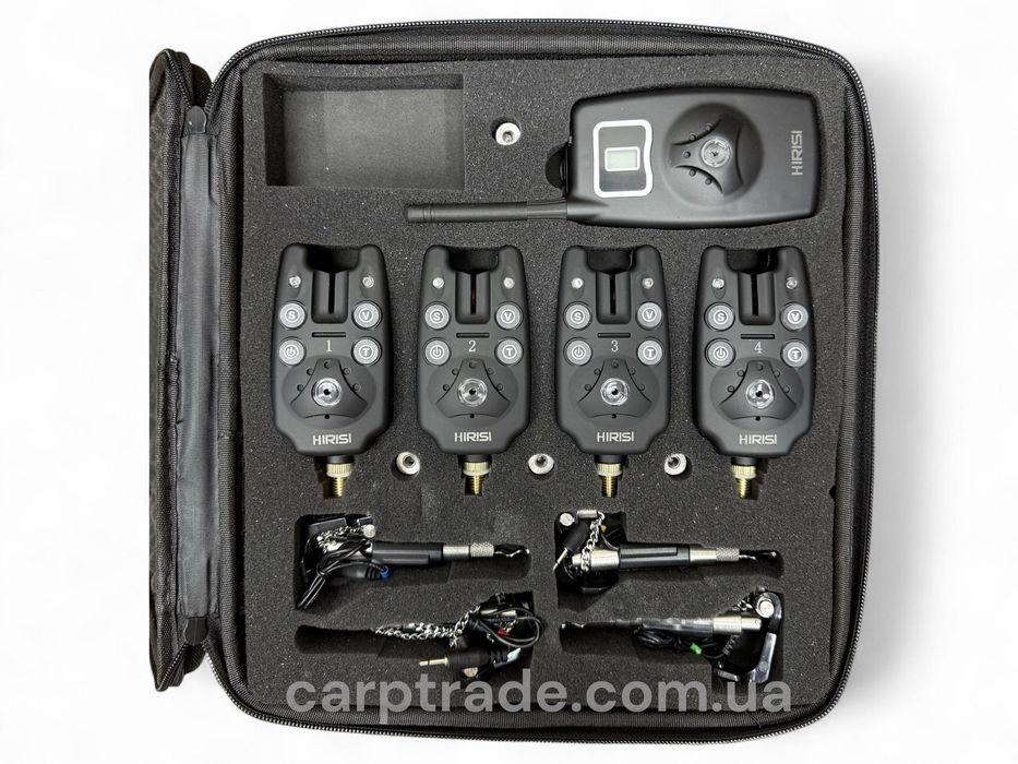 Коропові сигналізатори клювання з свінгерами Hirisi набір 4+1