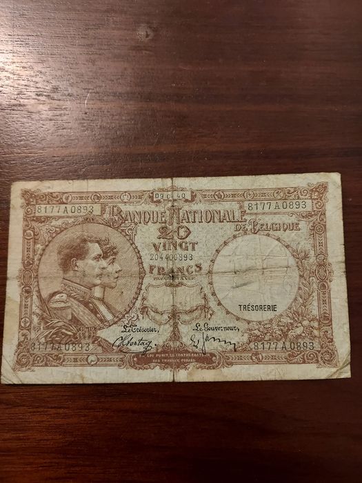 20 franków Belgia 1940