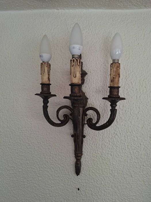 Lustre em Cristal, candeeiro de mesa e aplique - Lote de Iluminação com 3 candeeiros