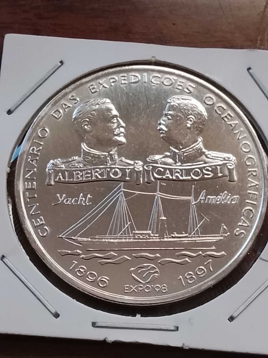 Moeda de 1000 escudos de 1997-Expedições Oceanograficas, em prata