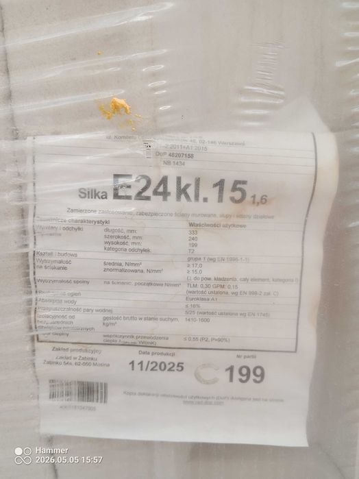 Silka bloczki 24  2 palety po 45 sztuk