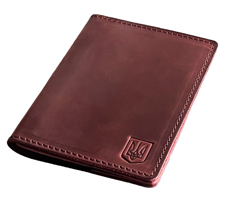 Шкіряна обкладинка для військового квитка vk1(4) чорна