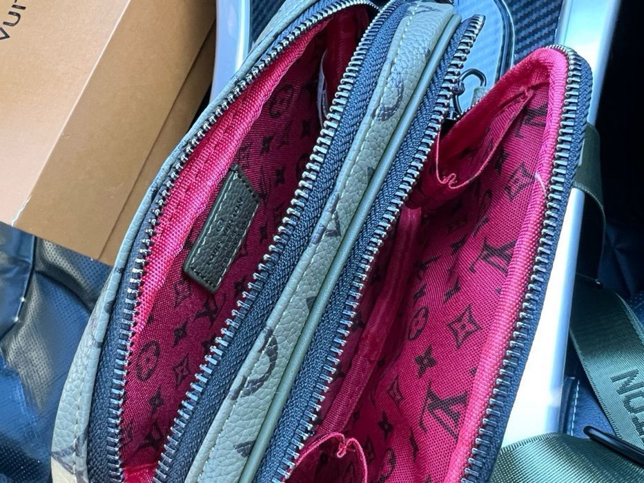 Louis Vuitton Nano alpha сумка мужская зеленая маленькая хаки цвет