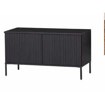 Czarna komoda sosnowa pod tv malowana samodomyki