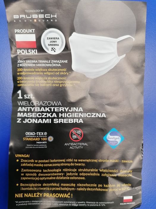 Maseczka z jonami srebra