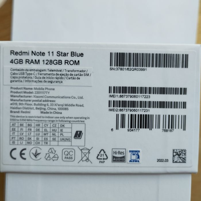 Redmi Note 11 Star Blue