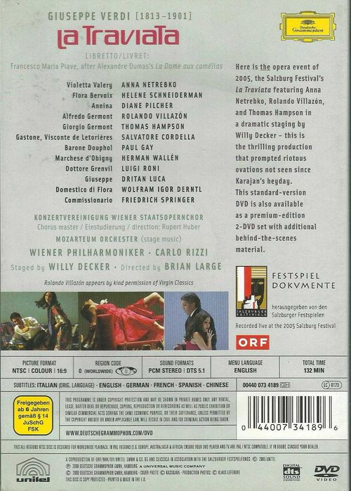 Verdi, Anna Netrebko, Rolando Villazón, Thomas Hampson - La Traviata