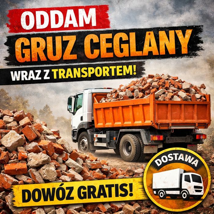 Gruz ceglany oddam z transportem
