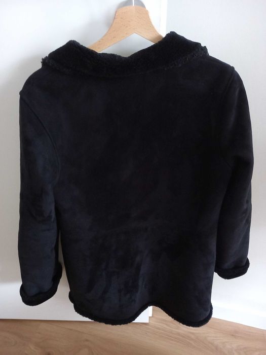 Kozuch sztuczny czarny rozmiar 36/38 S/M plaszcz kurtka
